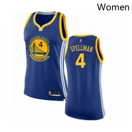 Womens Golden State Warriors 4 Omari Spellman Swingman Royal Blue Basketball Jersey Icon Edition